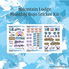 Mountain Lodge Monthly Bujo Sticker Kit - Physical Stickers