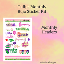 Tulips Monthly Planner Sticker Kit Digital Download