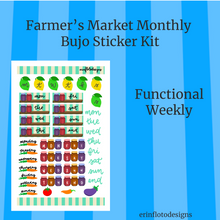 Farmers Market Monthly Bujo Sticker Kit - Physical Stickers