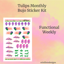 Tulips Monthly Planner Sticker Kit Digital Download