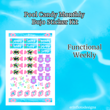 Pool Candy Monthly Bujo Sticker Kit - Physical Stickers