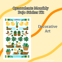 Quacculents Monthly Bujo Sticker Kit - Physical Stickers