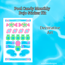 Pool Candy Monthly Bujo Sticker Kit - Physical Stickers