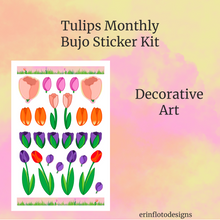 Tulips Monthly Planner Sticker Kit Digital Download