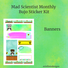 Mad Scientist Monthly Planner Sticker Kit Digital Download
