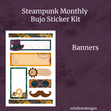 Steampunk Monthly Bujo Sticker Kit - Physical Stickers