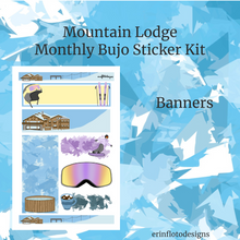Mountain Lodge Monthly Bujo Sticker Kit - Physical Stickers
