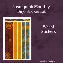 Steampunk Monthly Bujo Sticker Kit - Physical Stickers