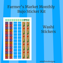 Farmers Market Monthly Bujo Sticker Kit - Physical Stickers