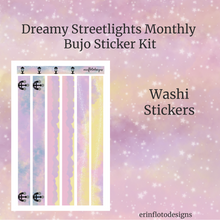 Dreamy Streetlights Monthly Bujo Sticker Kit - Physical Stickers