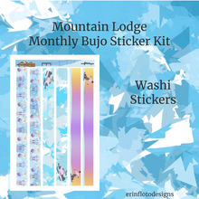 Mountain Lodge Monthly Bujo Sticker Kit - Physical Stickers