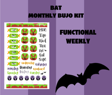 Bat Theme Monthly Planner Sticker Kit Digital Download