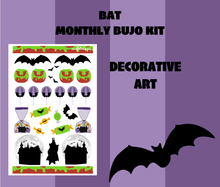 Bat Theme Monthly Planner Sticker Kit Digital Download