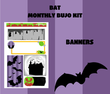 Bat Theme Monthly Planner Sticker Kit Digital Download