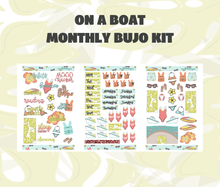 On A Boat Monthly Bujo Sticker Kit Digital Download