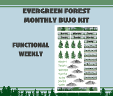 Evergreen Forest Monthly Bujo Sticker Kit Digital Download