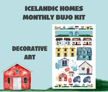 Icelandic Homes Monthly Bujo Sticker Kit Digital Download