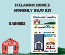Icelandic Homes Monthly Bujo Sticker Kit Digital Download