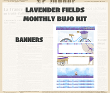 Lavender Fields Monthly Bujo Sticker Kit Digital Download