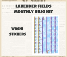 Lavender Fields Monthly Bujo Sticker Kit Digital Download