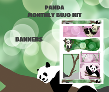 Panda Monthly Bujo Sticker Kit Digital Download