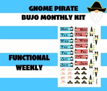 Pirate Gnome Monthly Bujo Sticker Kit Digital Download