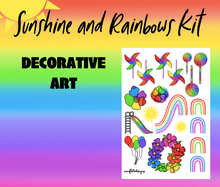 Sunshine and Rainbow Monthly Bujo Kit Digital Download