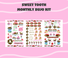 Sweet Tooth Theme Monthly Planner Sticker Kit Digital Download