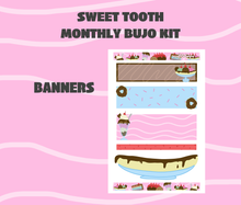 Sweet Tooth Theme Monthly Planner Sticker Kit Digital Download