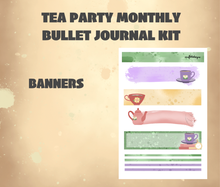 Tea Party Monthly Bujo Sticker Kit Digital Download