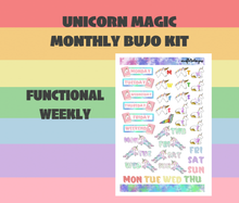 Unicorn Monthly Bujo Sticker Kit Digital Download