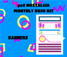 90s Nostalgia Monthly Bujo Sticker Kit - Physical Stickers