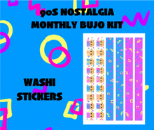 90s Nostalgia Monthly Bujo Sticker Kit - Physical Stickers