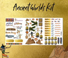 Ancient Worlds Monthly Bujo Sticker Kit - Physical Stickers