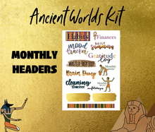 Ancient Worlds Monthly Bujo Sticker Kit - Physical Stickers