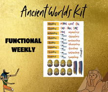 Ancient Worlds Monthly Bujo Sticker Kit - Physical Stickers