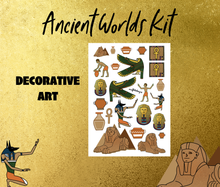 Ancient Worlds Monthly Bujo Sticker Kit - Physical Stickers