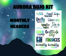 Aurora Monthly Bujo Sticker Kit - Physical Stickers