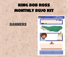 King Bob Ross Monthly Bujo Sticker Kit Digital Download