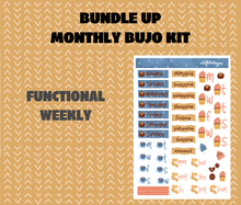 Bundle Up Monthly Bujo Sticker Kit - Physical Stickers