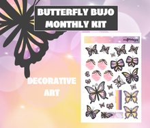 Butterfly Monthly Bujo Sticker Kit - Physical Stickers