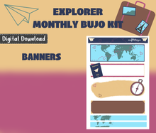 Explore Monthly Bujo Sticker Kit Digital Download