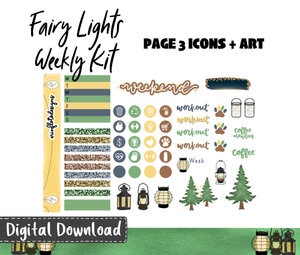 Fairy Lights Weekly Sticker Kit Digital Download