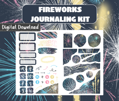Fireworks Journaling Sticker Kit Digital Download