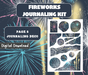 Fireworks Journaling Sticker Kit Digital Download