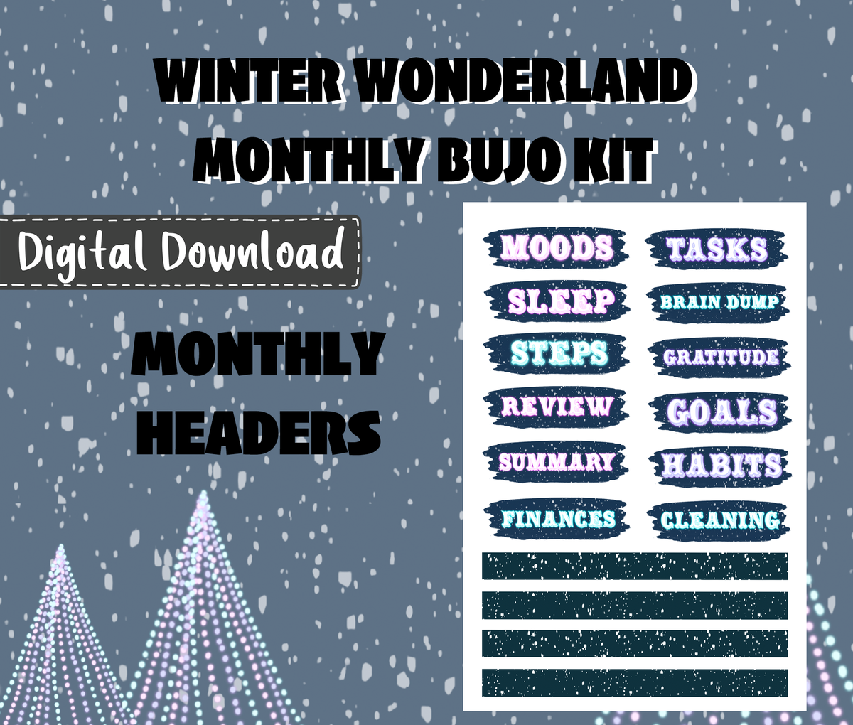 Winter Wonderland Monthly Bujo Sticker Kit Digital Download – Erin Floto  Designs