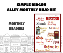 Diagon Alley Monthly Bujo Sticker Kit Digital Download