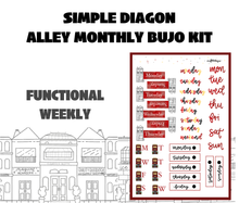 Diagon Alley Monthly Bujo Sticker Kit - Physical Stickers