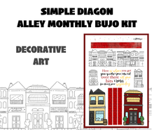 Diagon Alley Monthly Bujo Sticker Kit - Physical Stickers