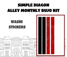 Diagon Alley Monthly Bujo Sticker Kit - Physical Stickers